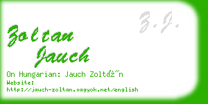 zoltan jauch business card